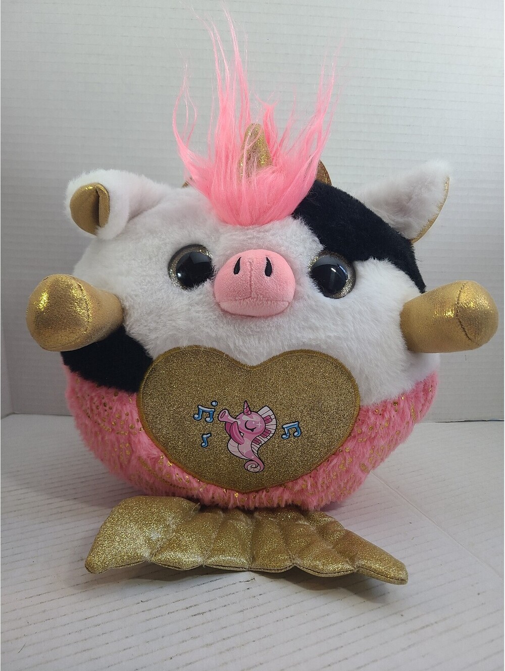 Zuru Rainbocorns Mermaidcorn Cow Plush Stuffed Animal EUC